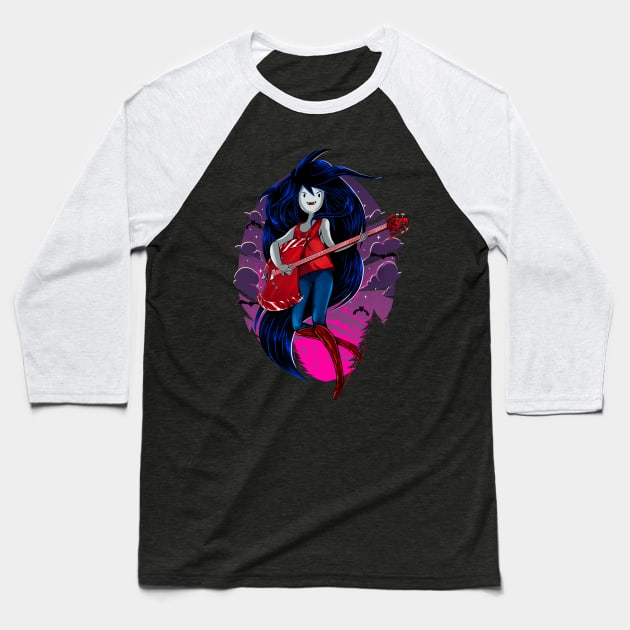 Vampire Bassist Baseball T-Shirt by samuelrd